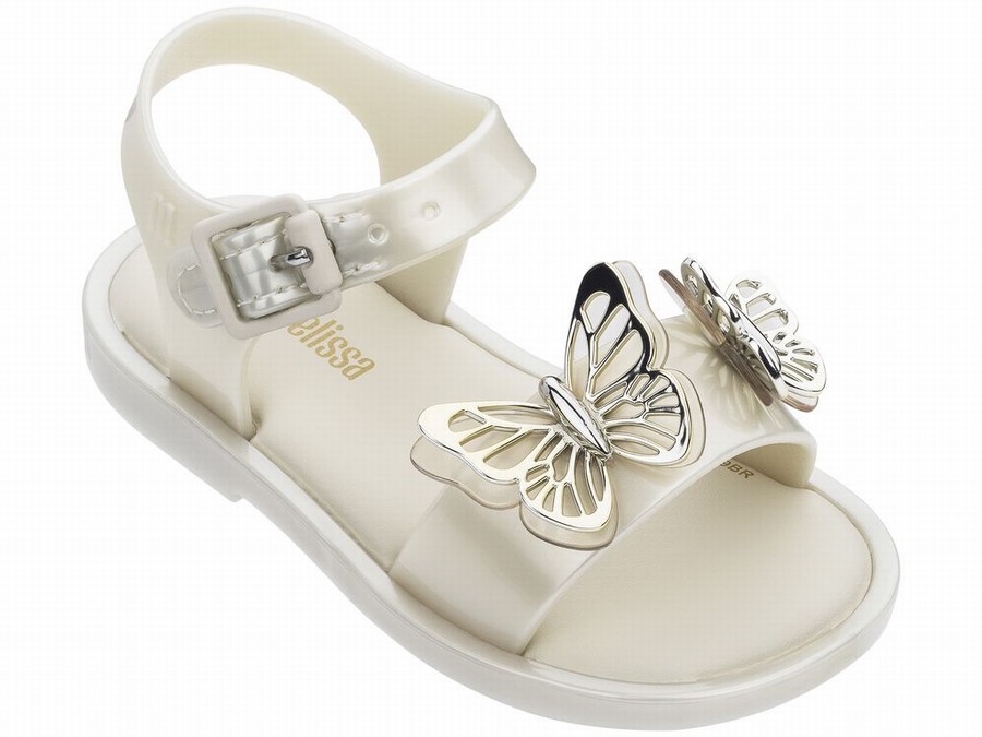Mini Melissa Mar Butterfly - Beyaz Bebek Sandalet - HXROND-265